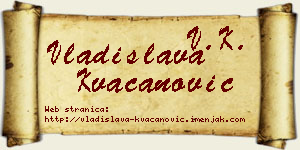 Vladislava Kvačanović vizit kartica